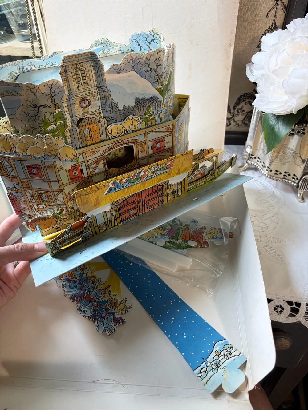 Peter Spiers Advent pop up calendar vintage Christmas 1989